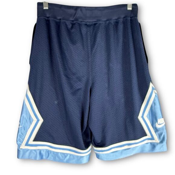 Y2K Vintage Nike Basketball Blue Mesh UNC Tarheels Athletic Shorts M Black Tag - Picture 6 of 10